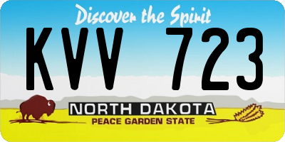 ND license plate KVV723