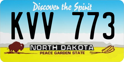 ND license plate KVV773