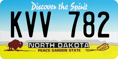 ND license plate KVV782