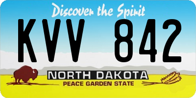 ND license plate KVV842