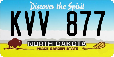 ND license plate KVV877