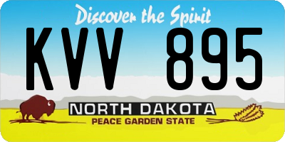 ND license plate KVV895