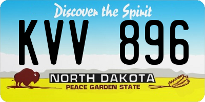 ND license plate KVV896
