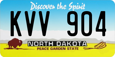 ND license plate KVV904