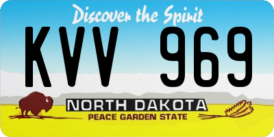 ND license plate KVV969