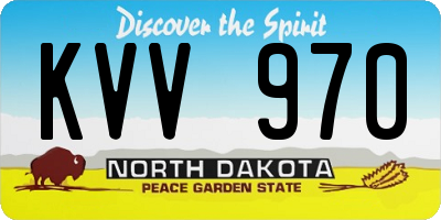 ND license plate KVV970