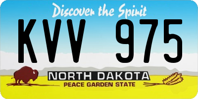 ND license plate KVV975