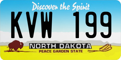 ND license plate KVW199