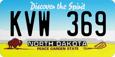 ND license plate KVW369