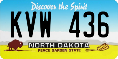 ND license plate KVW436