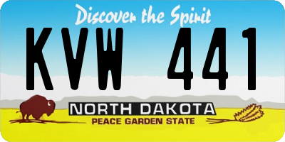 ND license plate KVW441