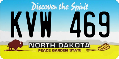 ND license plate KVW469
