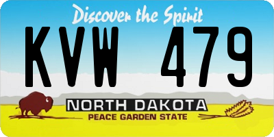 ND license plate KVW479