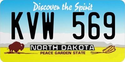 ND license plate KVW569