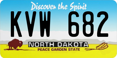 ND license plate KVW682