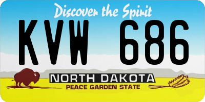 ND license plate KVW686