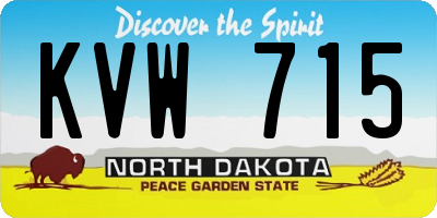 ND license plate KVW715