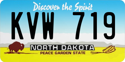 ND license plate KVW719