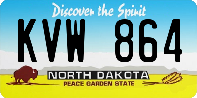 ND license plate KVW864