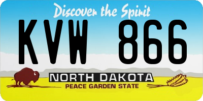 ND license plate KVW866