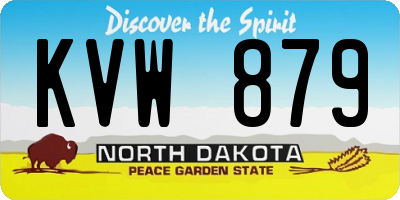 ND license plate KVW879