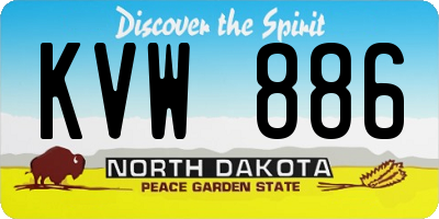 ND license plate KVW886