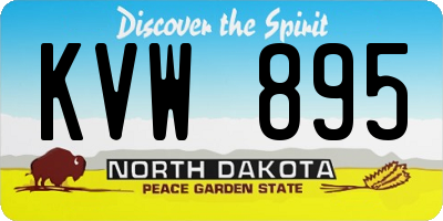 ND license plate KVW895