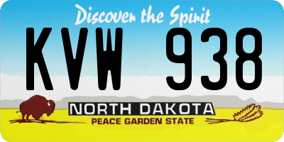 ND license plate KVW938