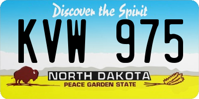 ND license plate KVW975