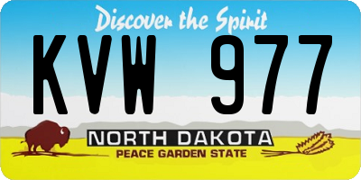 ND license plate KVW977