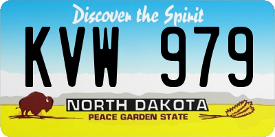 ND license plate KVW979