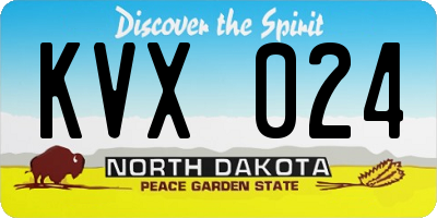 ND license plate KVX024