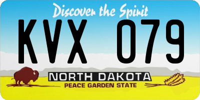 ND license plate KVX079