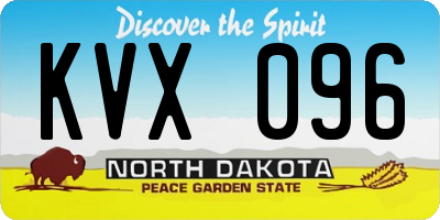 ND license plate KVX096