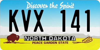 ND license plate KVX141