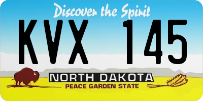 ND license plate KVX145