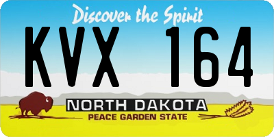 ND license plate KVX164