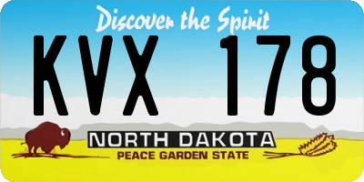 ND license plate KVX178