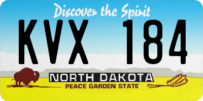 ND license plate KVX184