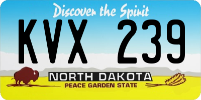 ND license plate KVX239