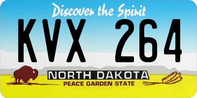 ND license plate KVX264