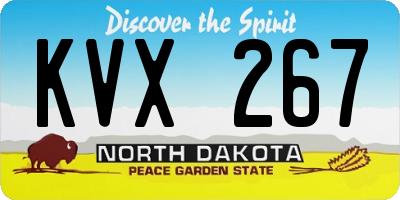 ND license plate KVX267
