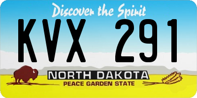 ND license plate KVX291