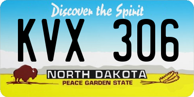 ND license plate KVX306