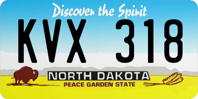 ND license plate KVX318