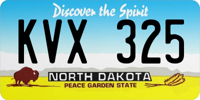 ND license plate KVX325