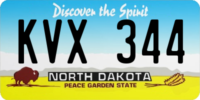 ND license plate KVX344