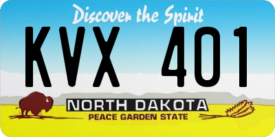 ND license plate KVX401