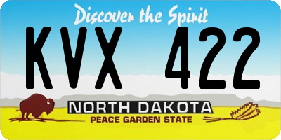 ND license plate KVX422