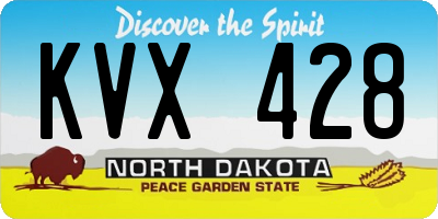ND license plate KVX428